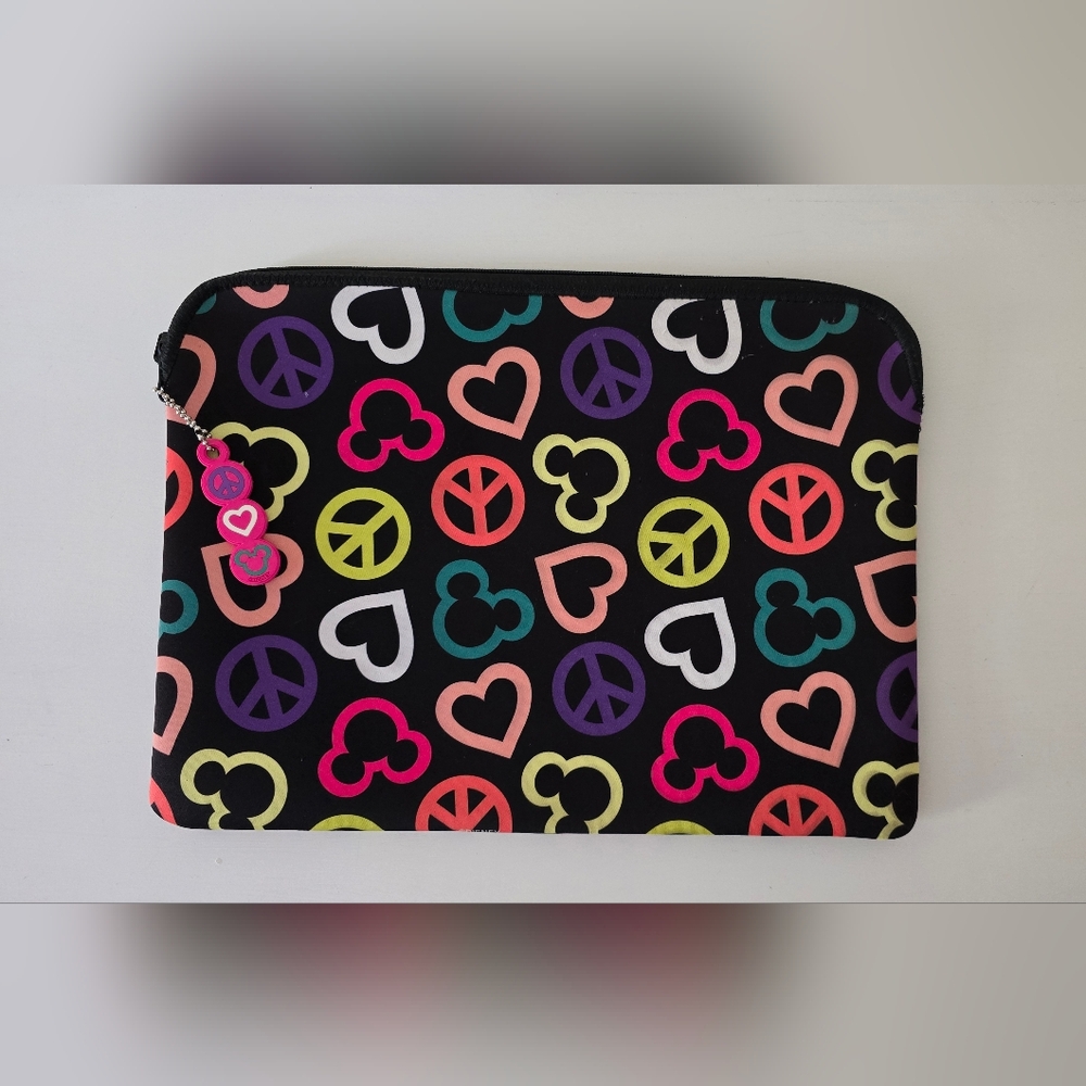 Disney Mickey Mouse Reversible Laptop Sleeve Multicolor Icons & Collage